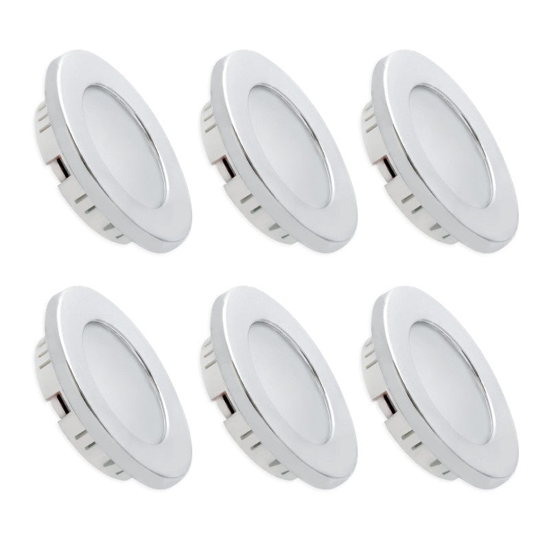 12V LED Recessed Ceiling Light Cool White Silver Shell 2.75inch RV Marine x6 Image 1