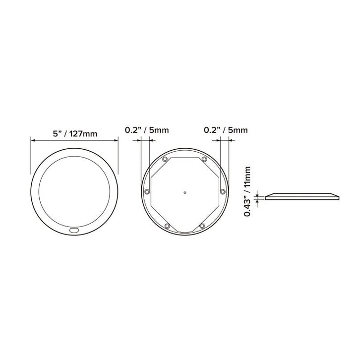 12V 5inch LED Ultra Slim Ceiling Light Warm White with Dimmer Memory Function Image 7