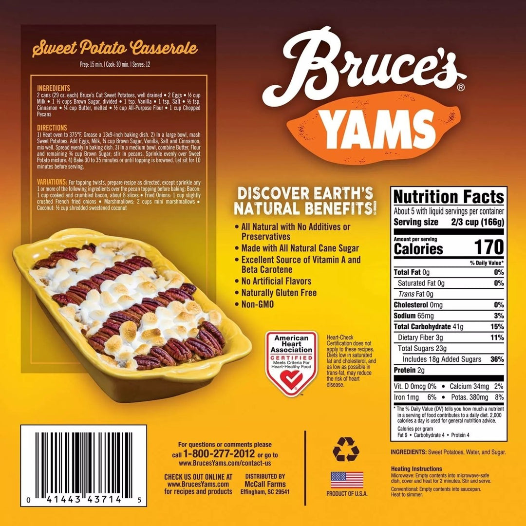 Bruces Cut Yams 29 Ounce (Pack of 4) Image 3