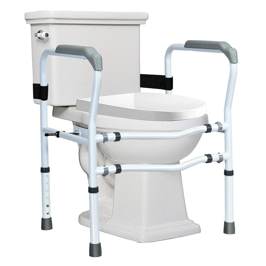 Toilet Safety Frame Stand Alone Toilet Safety Rail w/ Adjustable Height and Width Image 1