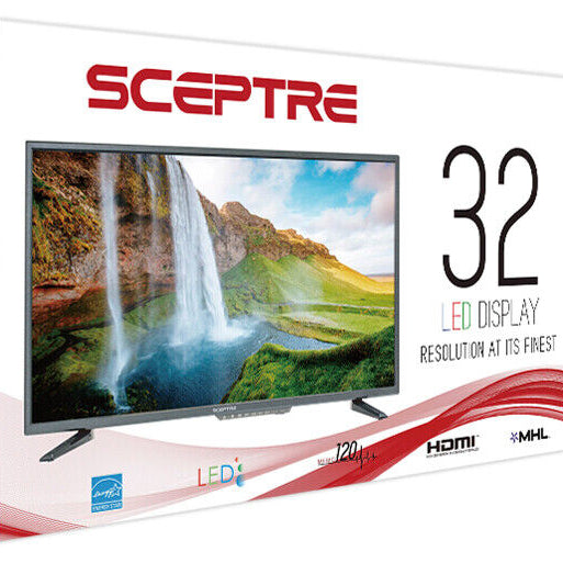 Sceptre 32" Class 720P HD LED TV X322BV-SR Clear QAM USB 2 x HDMI VGA US K1 Image 3