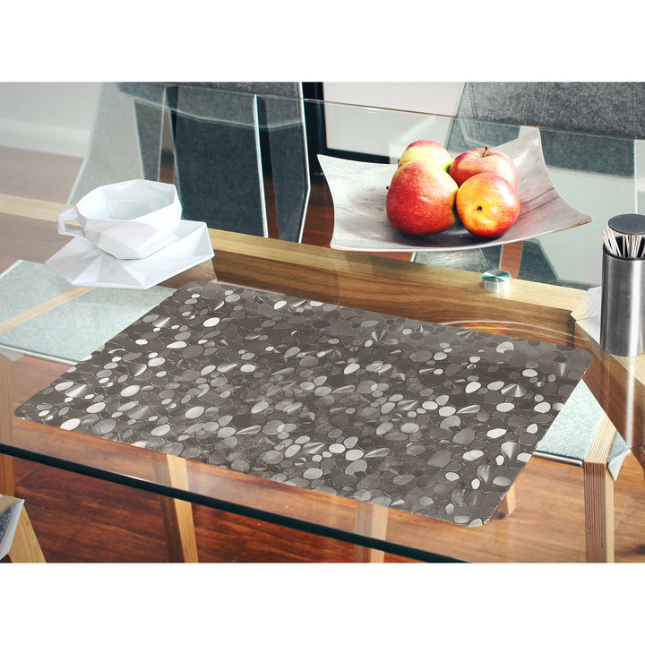 Non-Slip Heat Resistant Metallic Rectangular Place Mats for Dining Table 12 x 18" Image 9
