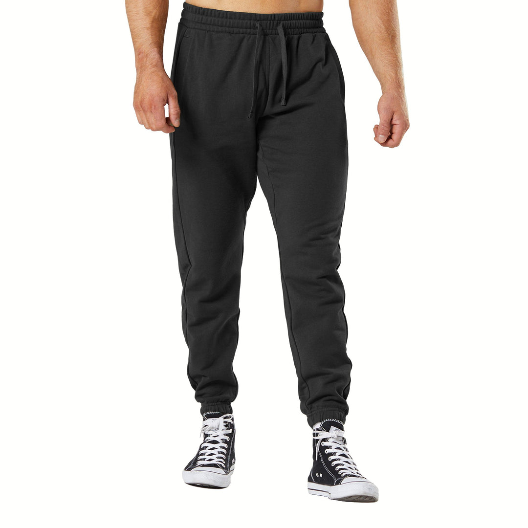 Mens Fleece Lined Sweatpants Jogger Pants with Pockets Elastic Cuffs Multi-Pack Image 3