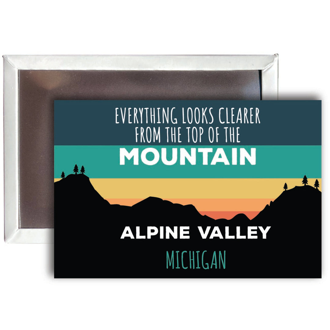 Alpine Valley Michigan 2 x 3 - Inch Ski Top of the Mountain Fridge Magnet Image 1