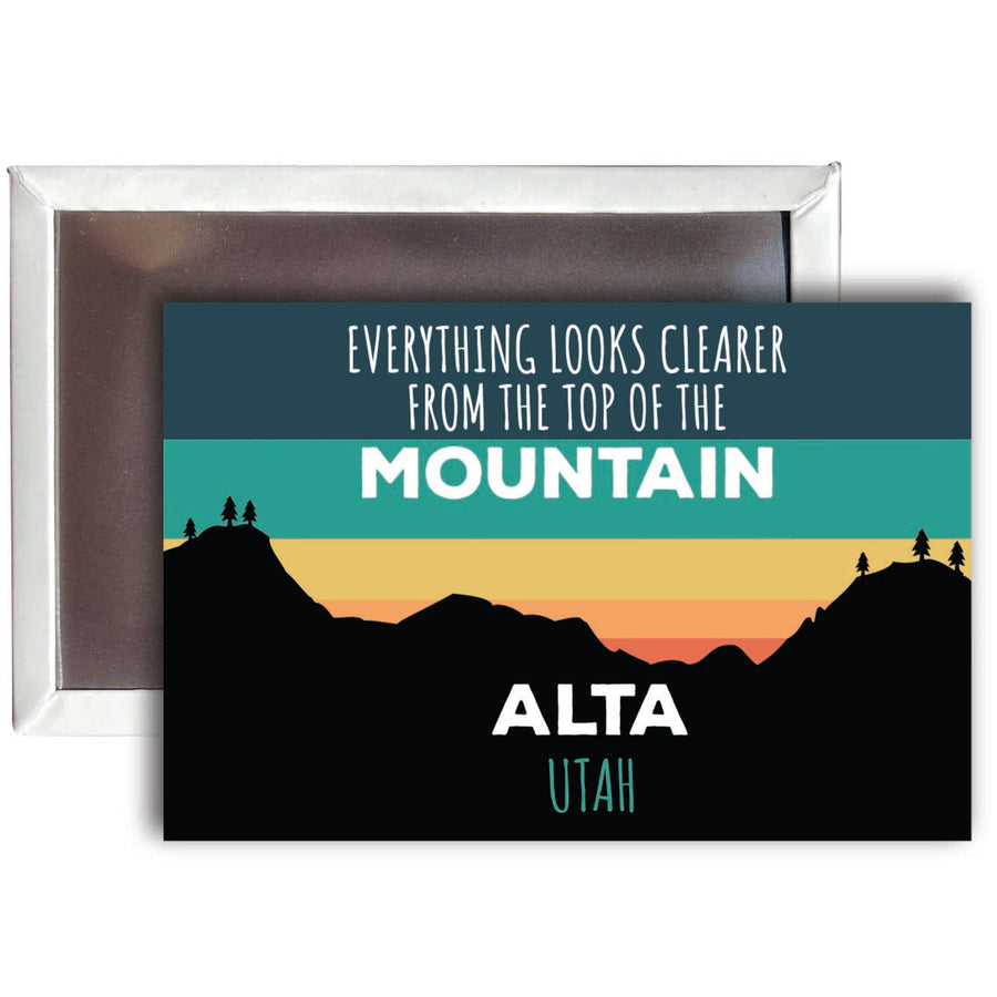 Alta Utah 2 x 3 - Inch Ski Top of the Mountain Fridge Magnet Image 1