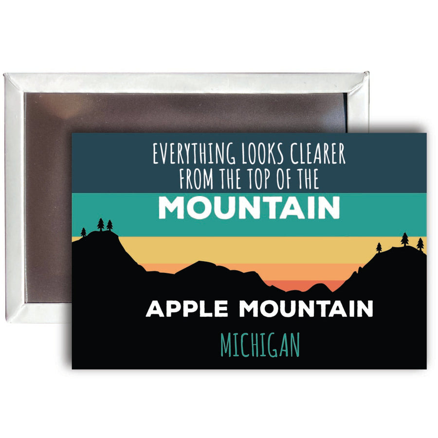 Apple Mountain Michigan 2 x 3 - Inch Ski Top of the Mountain Fridge Magnet Image 1