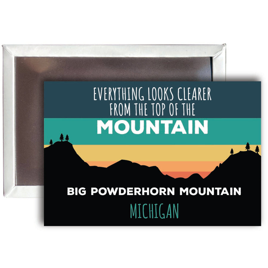 Big Powderhorn Mountain Michigan 2 x 3 - Inch Ski Top of the Mountain Fridge Magnet Image 1