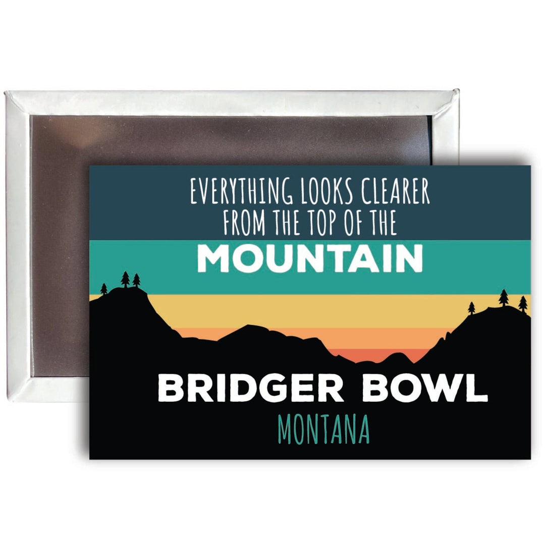 Bridger Bowl Montana 2 x 3 - Inch Ski Top of the Mountain Fridge Magnet Image 1