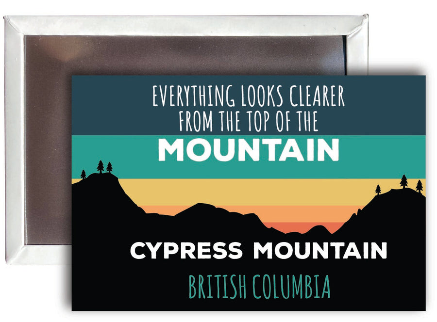 Cypress Mountain British Columbia 2 x 3 - Inch Ski Top of the Mountain Fridge Magnet Image 1