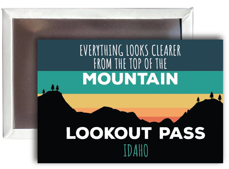 Lookout Pass Idaho 2 x 3 - Inch Ski Top of the Mountain Fridge Magnet Image 1