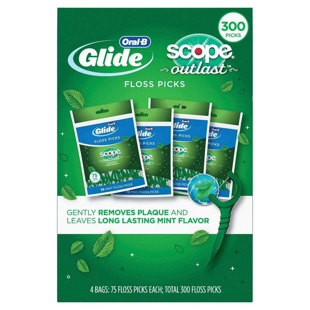 Oral-B Glide Floss PicksScope Outlast. 75 Count/Pack4 Packs (300 Total) Image 2