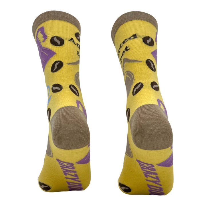 Womens Addicted To Pot Socks Funny Coffee Bean Caffeine Lovers Footwear Image 6