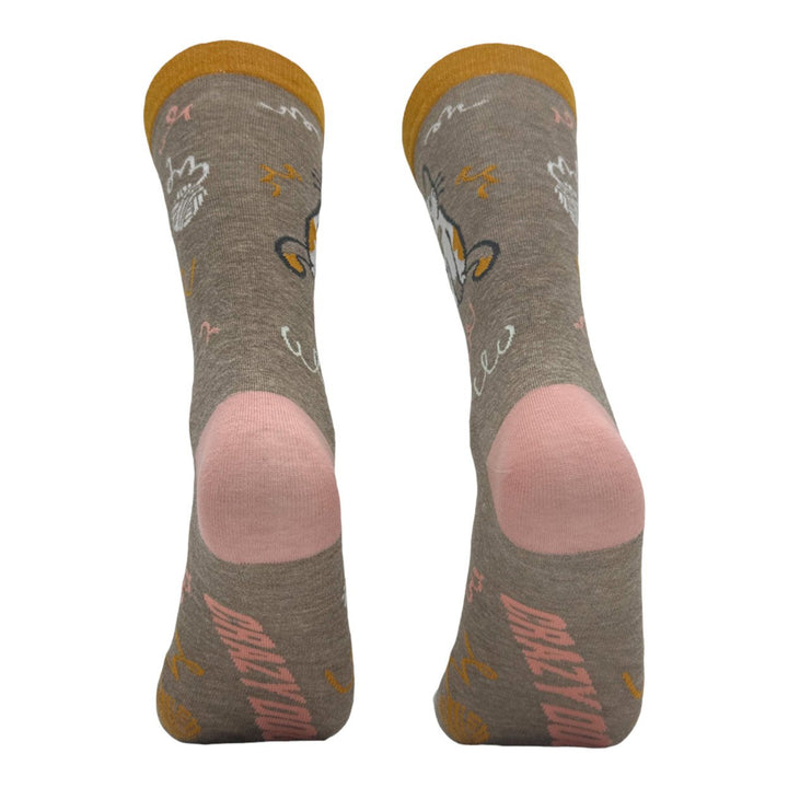 Womens Cat Flipping The Bird Socks Funny Jerk Mean Kitten Footwear Image 6