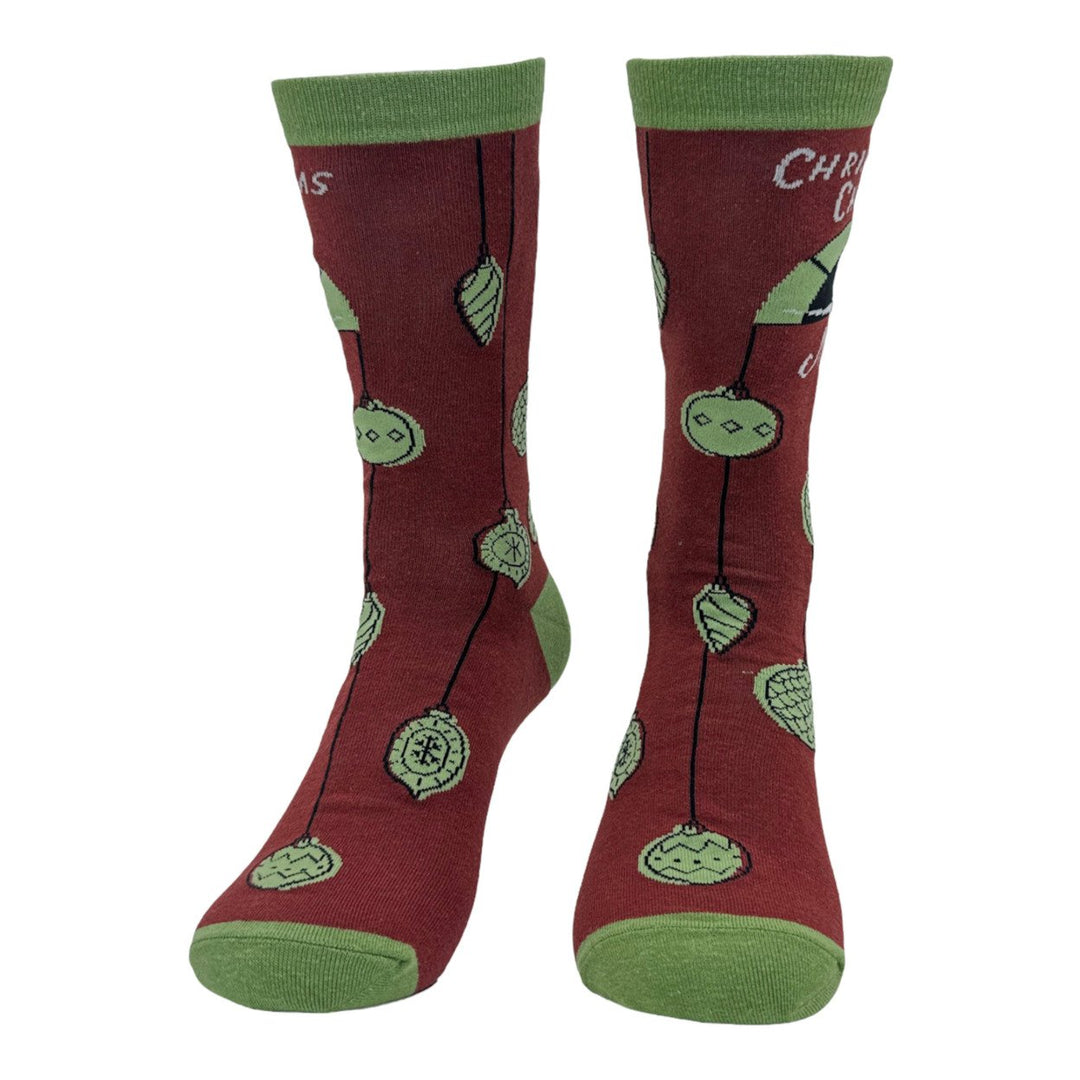 Womens Christmas Cheer Meter Socks Funny Cute Xmas Holiday Season Lovers Footwear Image 4