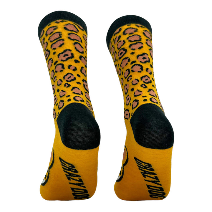 Womens Cheetah Socks Funny Cute Leopard Print Footwear Image 4