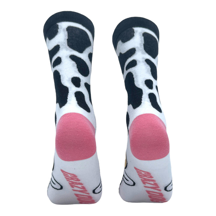 Womens Cow Socks Funny Cute Adorable Milking Moo Cattle Footwear Image 4