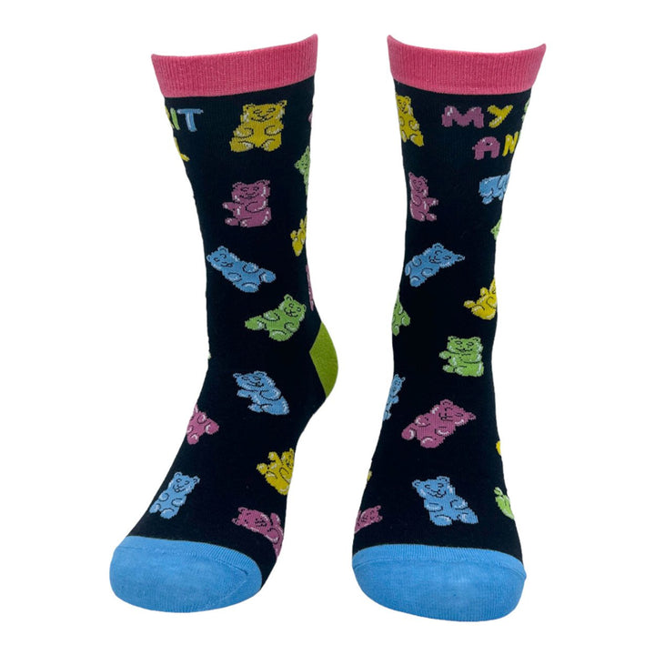 Womens My Spirit Animal Gummy Bear Socks Funny Cute Colorful Candy Footwear Image 4