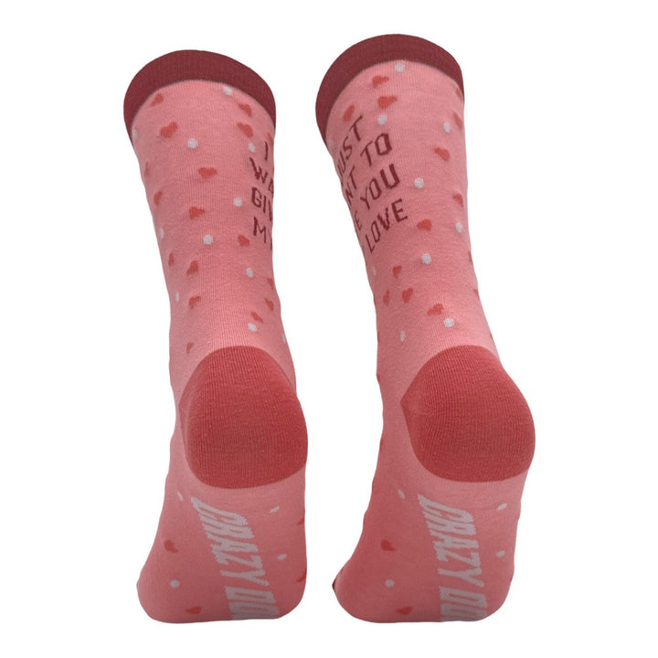 Womens I Just Want To Give You My Love Socks Funny Kitten Footwear Image 6