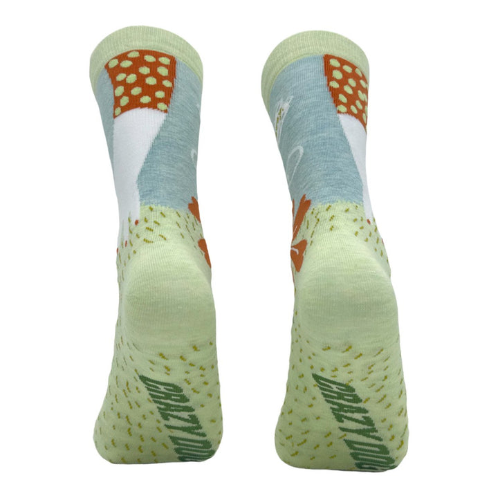 Womens Go Away Gardening Socks Funny Cute Nature Flower Picking Footwear Image 6