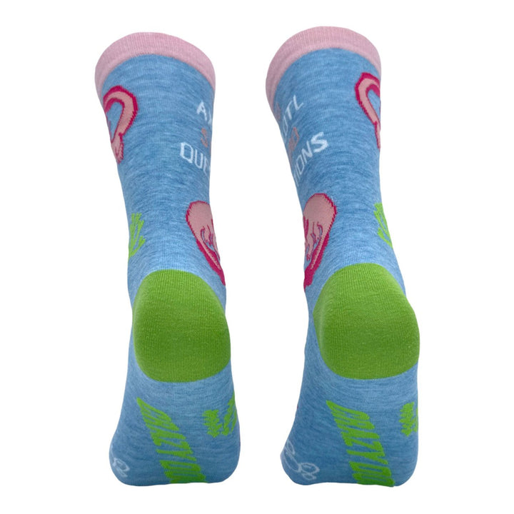 Womens You Axolotl Stupid Questions Socks Funny Cute Salamander Joke Footwear Image 6