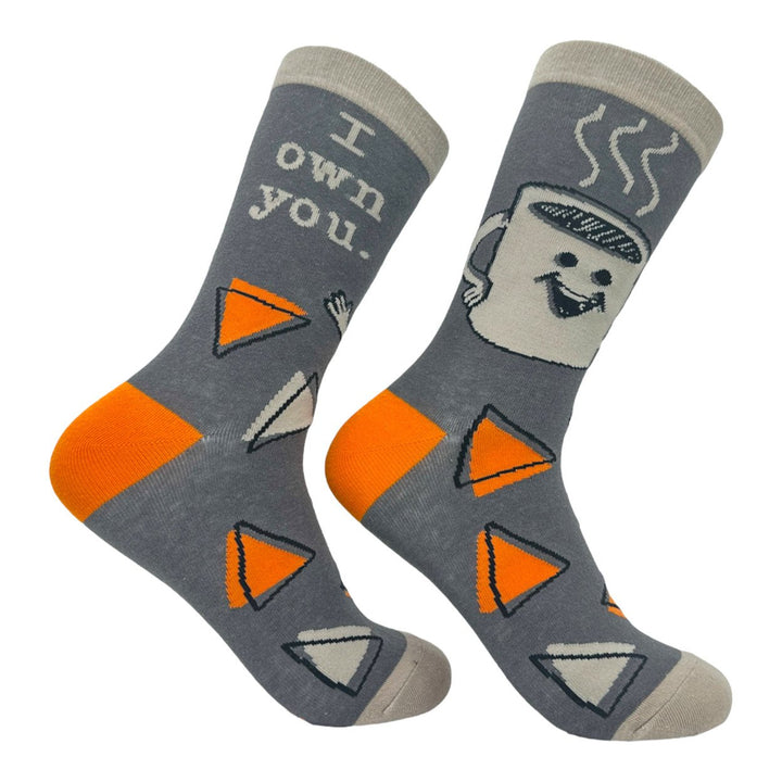 Womens I Own You Coffee Socks Funny Caffeine Addict Novelty Footwear Image 1