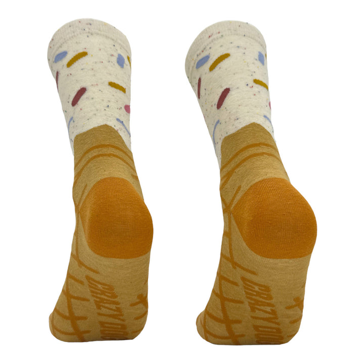 Womens Ice Cream Cone Socks Funny Cute Sweet Dessert Lovers Footwear Image 6