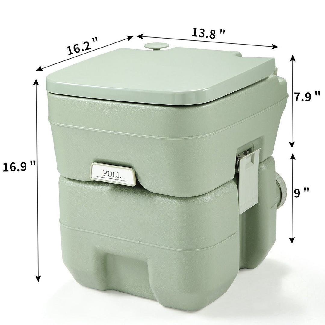 Travel Outdoor 5 Gallon Camping Portable Toilet Flush Potty Image 12