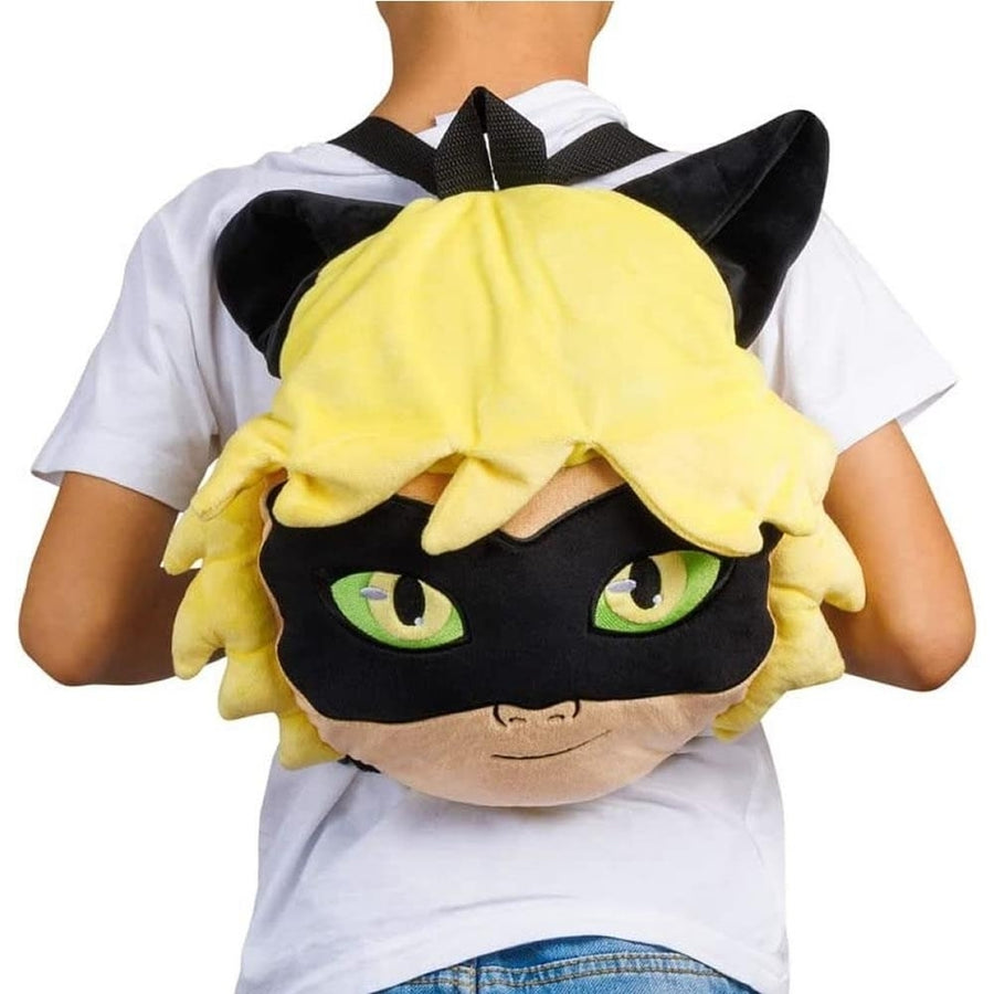 Miraculous Cat Nior Plush School Backpack 12" Playable Pillow Figure PMI International Image 1