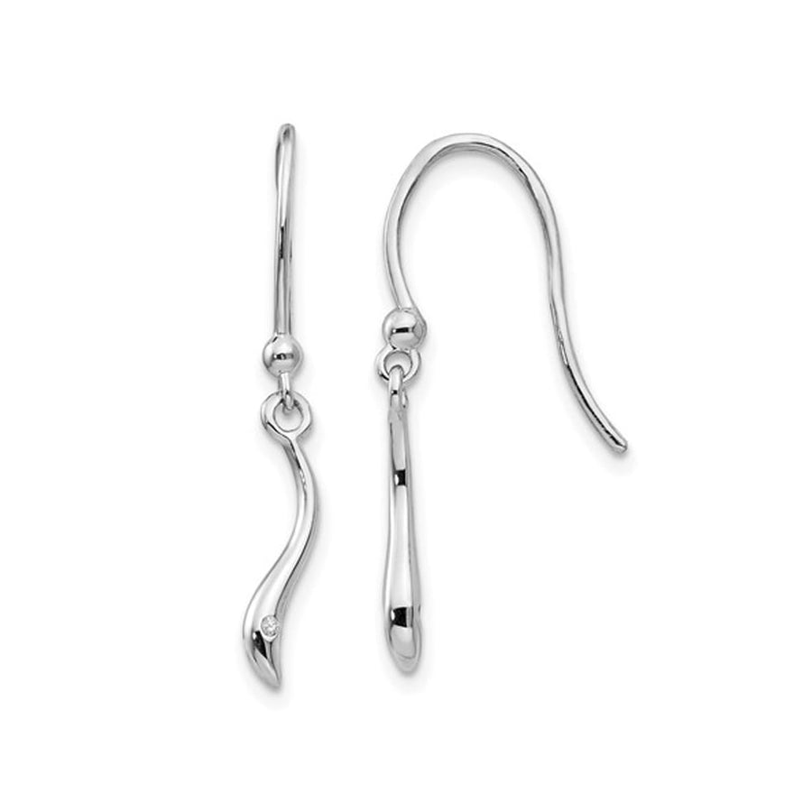 Sterling Silver Swirl Earrings with Shepherd Hooks Image 1