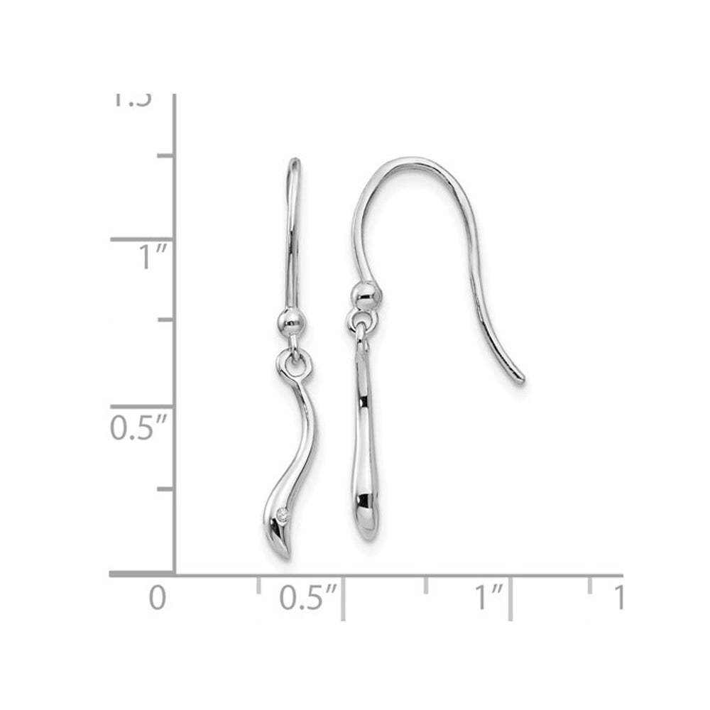 Sterling Silver Swirl Earrings with Shepherd Hooks Image 2