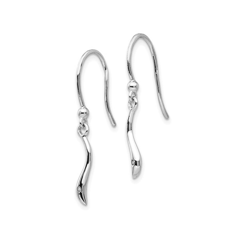Sterling Silver Swirl Earrings with Shepherd Hooks Image 3