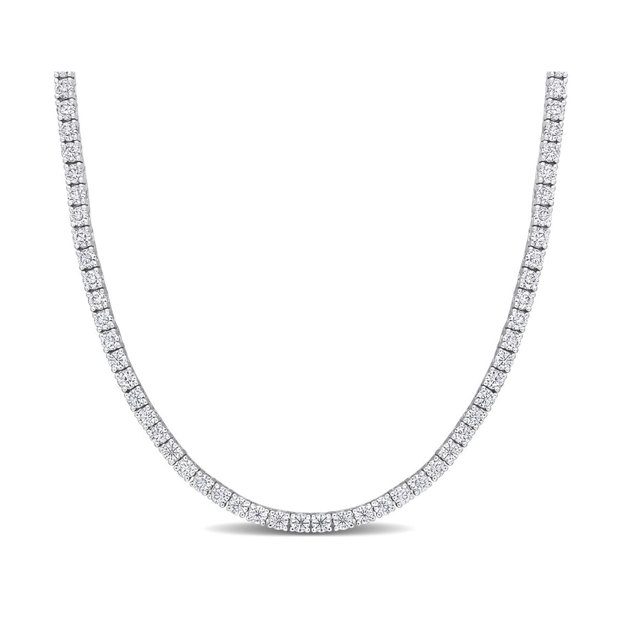 12.50 Carat (ctw) Lab-Created Moissanite Necklace in Sterling Silver Image 1