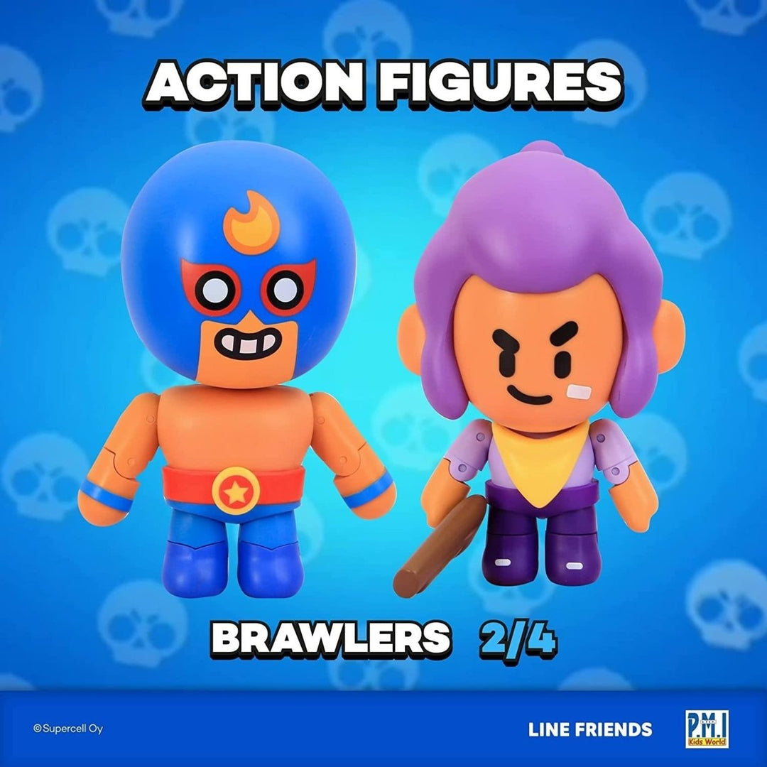 Brawl Stars Shelly El Primo Action Figures Blaster Wrestler Set PMI International Image 4