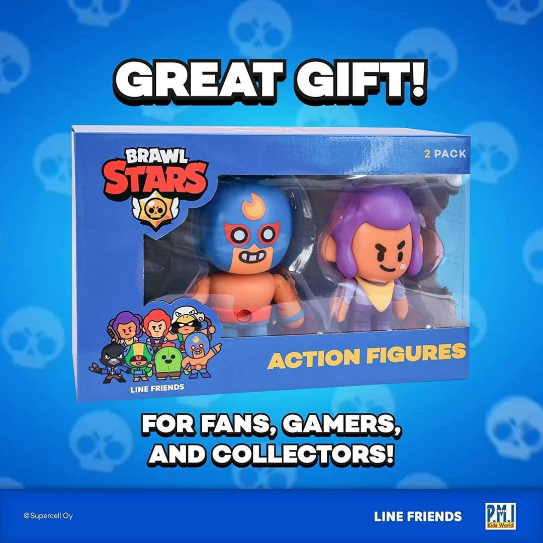 Brawl Stars Shelly El Primo Action Figures Blaster Wrestler Set PMI International Image 7