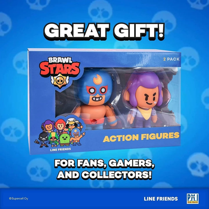 Brawl Stars Shelly El Primo Action Figures Blaster Wrestler Set PMI International Image 7