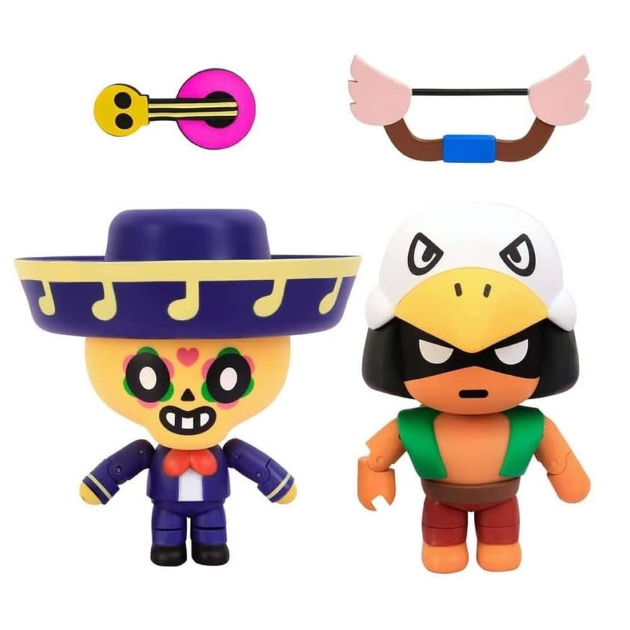 Brawl Stars Bo and Poco Action Figures Guitar Bow Line Friends Fighter Brawler Set PMI International Image 1