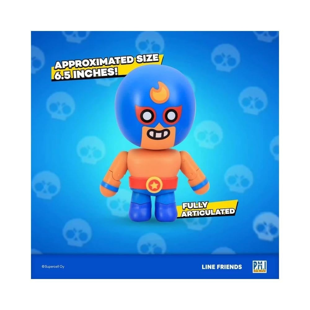 Brawl Stars El Primo Luchador Spanish Wrestler Fighting Belt Figure PMI International Image 4