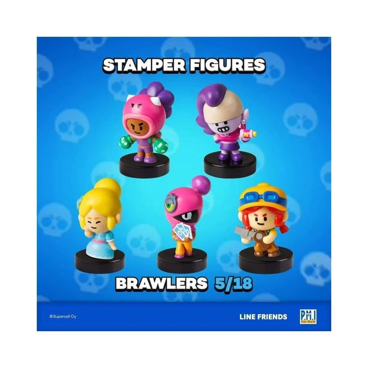 Brawl Stars Stamps 5pk Cake Toppers Jessy Rosa Tara Emz Piper Brawler Set PMI International Image 4