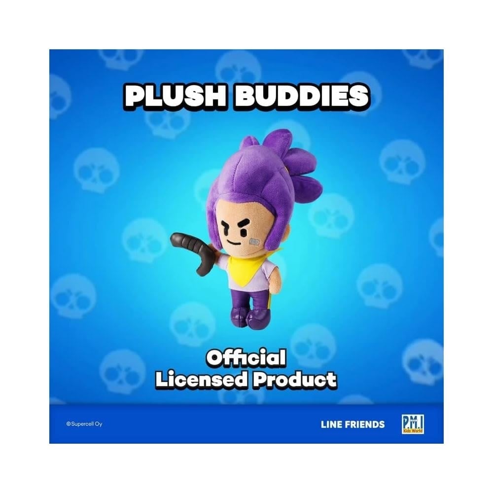 Brawl Stars Shelly Plush Buddy Blaster 7" Doll PMI International Gaming Figure Image 9