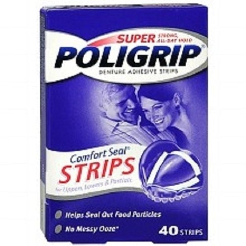 Super PoliGrip Comfort Seal Denture Adhesive Strips Image 1