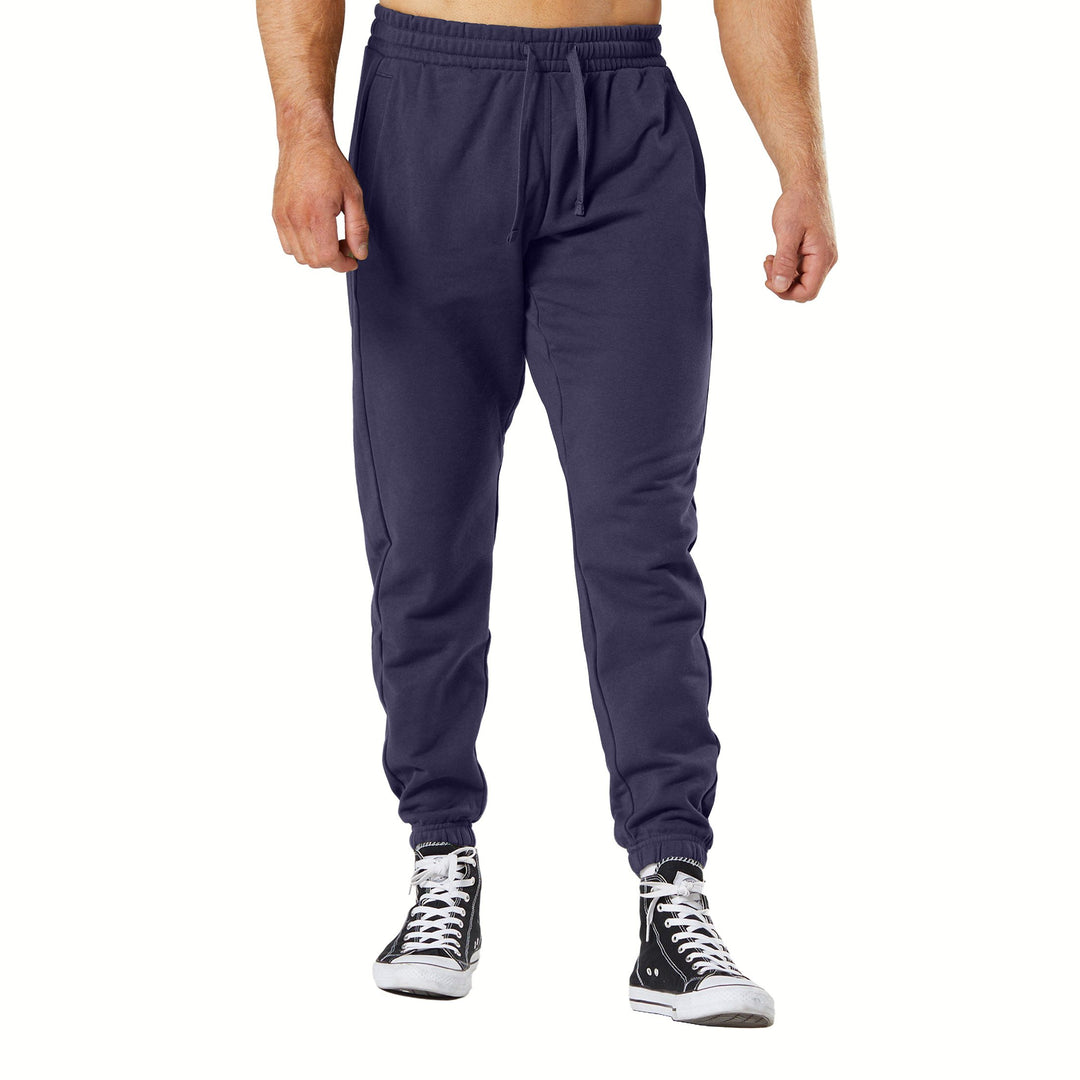 Mens Fleece-Lined Jogger Pants 3-Pack Elastic Bottom Sweatpants with Pockets Image 6