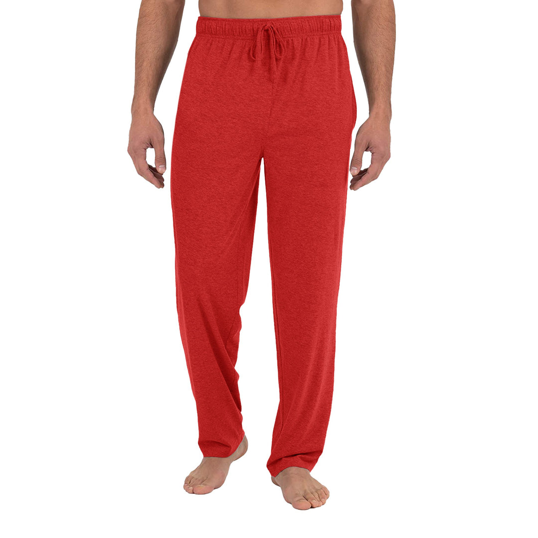 Mens Lounge Sleep Pants Soft Jersey Knit with Pockets Elastic Waistband Size M-XXL Image 4