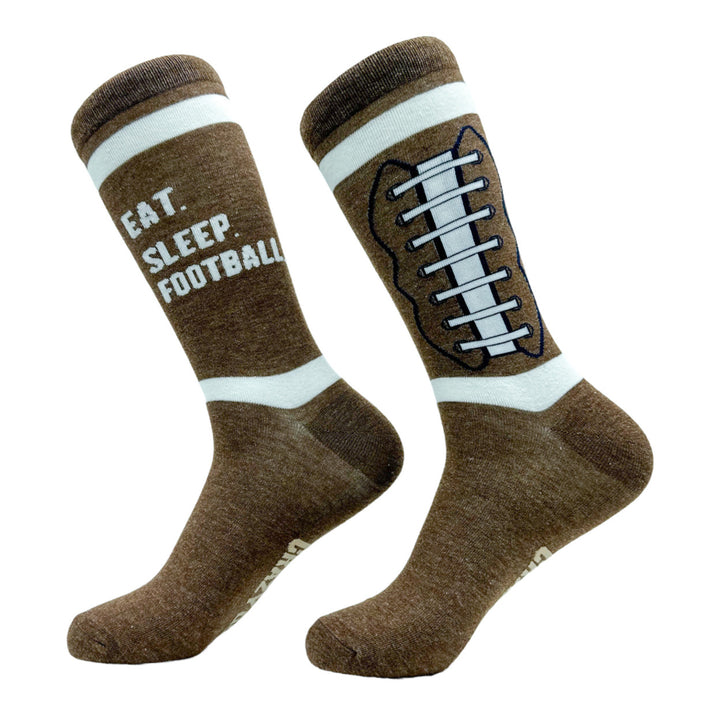 Mens Eat Sleep Football Socks Funny Pigskin Gridiron Lovers Footwear Image 2