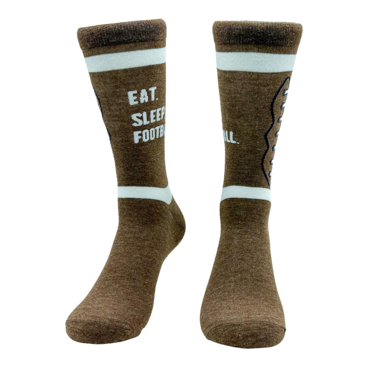 Mens Eat Sleep Football Socks Funny Pigskin Gridiron Lovers Footwear Image 4