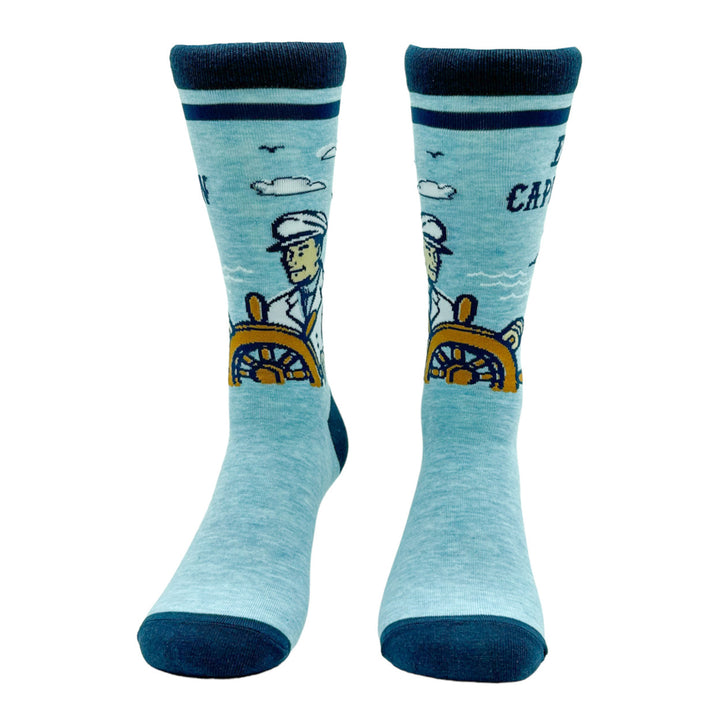 Mens El Capitan Socks Funny Cool Sea Naval Capitan Sailor Footwear Image 4