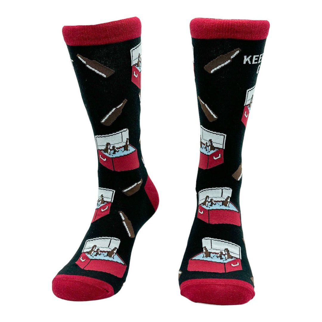 Mens Keepin It Cool Socks Funny Cold Beer Drinking Lovers Footwear Image 4