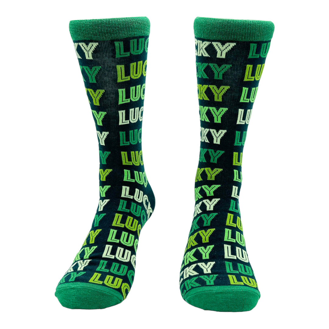 Mens Lucky Socks Funny St Paddys Day Parade Party Footwear Image 4