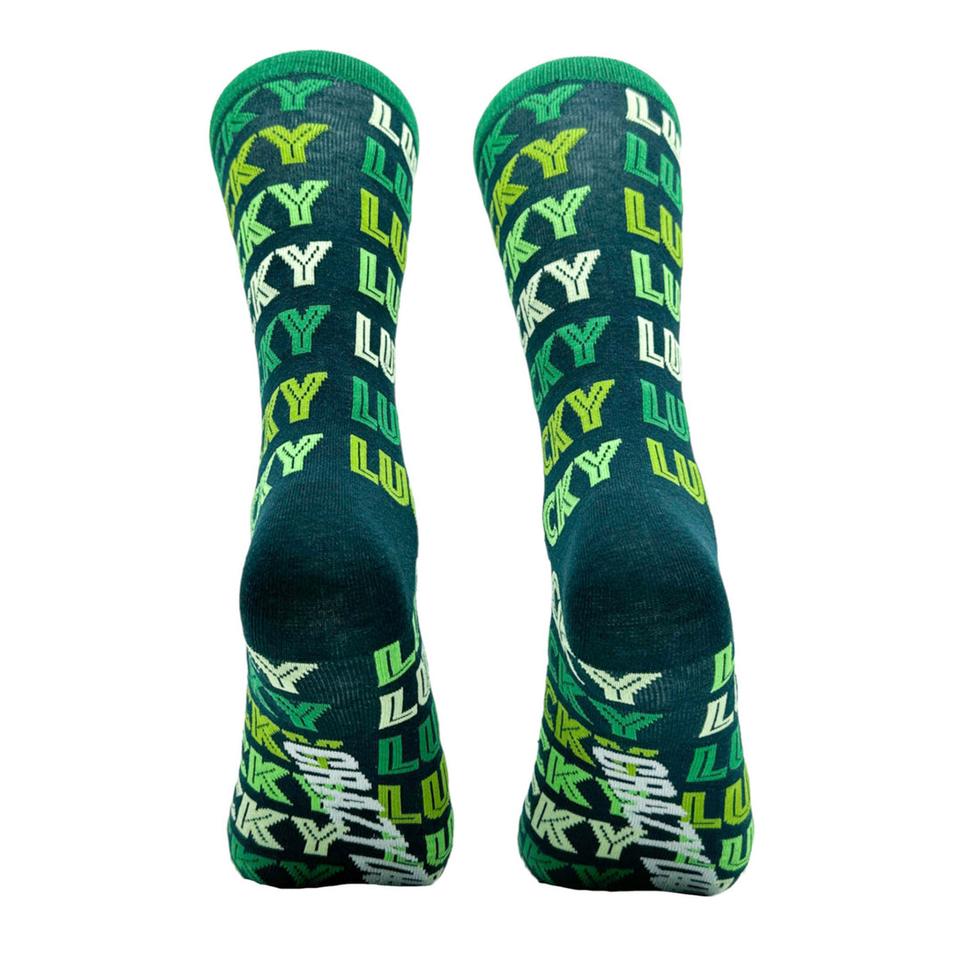 Mens Lucky Socks Funny St Paddys Day Parade Party Footwear Image 4