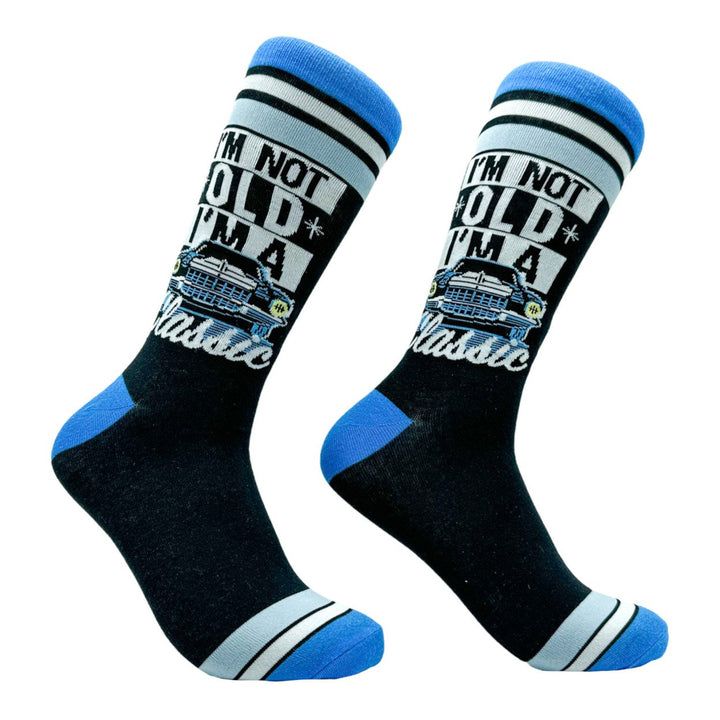 Mens Im Not Old Im A Classic Socks Funny Retro Car Joke Footwear Image 1