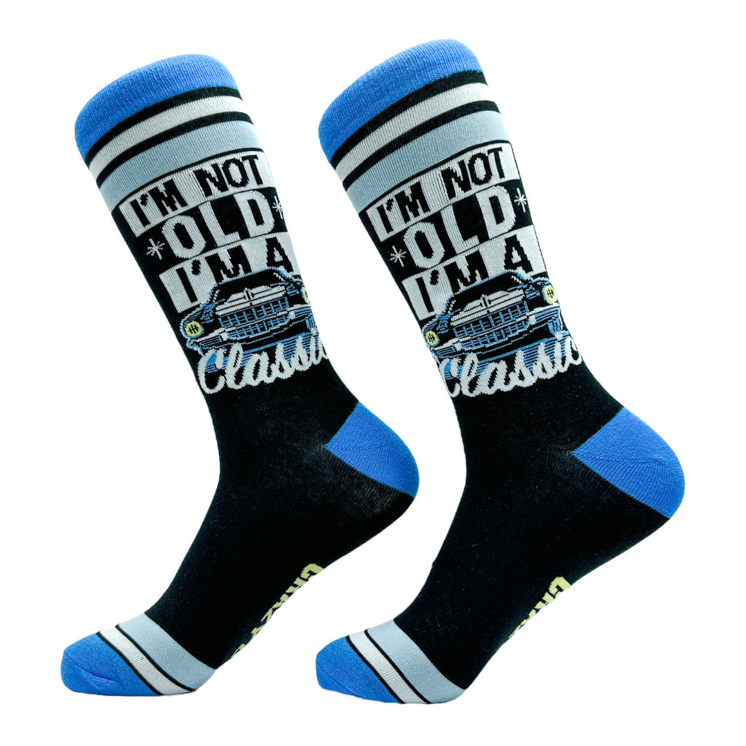 Mens Im Not Old Im A Classic Socks Funny Retro Car Joke Footwear Image 2